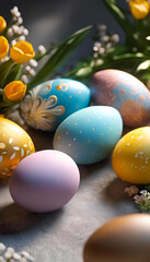 AI Generative illustration of a traditional Easter holiday design
