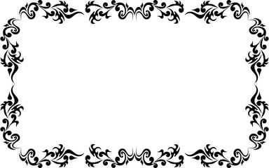 Black and white frame with ornament