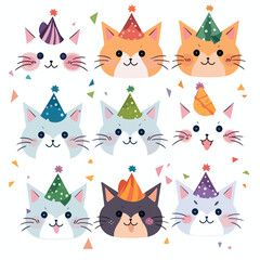 Cats in Party Hats: Cute Celebration Collection