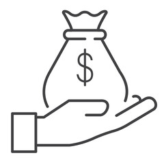 Coin Bag Vector Illustration Icon Design