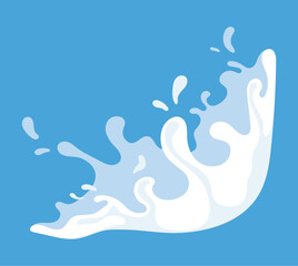 Obraz premium Milk splash of colorful set. This piece offers a stunning portrayal of milk splashes and drops, showcasing the artist's talent and creativity. Vector illustration.