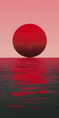 Red velvet sunset gradient minimalist background for cellphone mobile phone. Concept Minimalist Background, Red Velvet Sunset Gradient, Cellphone Wallpaper