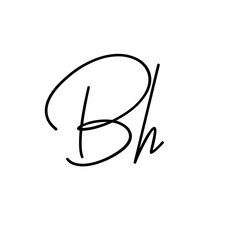 A hand-drawn signature logo design template	