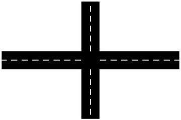 Intersection road, plus sign. transparent background and isolated. with png - obrazy, fototapety, plakaty