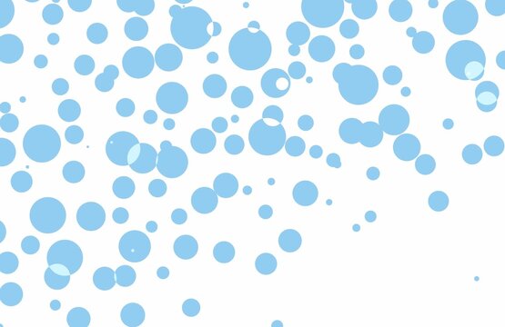 blue bubbles on white background
