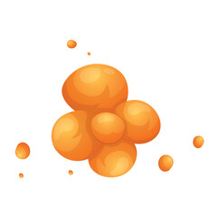 Color splash of set. This artwork transforms simple drops into a vibrant exploration of color against a serene white background. Vector illustration.