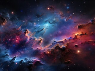 Fototapeta premium Supernova Symphony: Abstract Galaxy Resonates with Colors in the Wake of a Cosmic Explosion