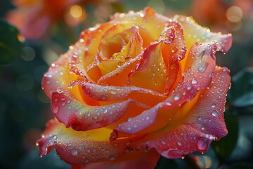 dew-kissed roses at dawn