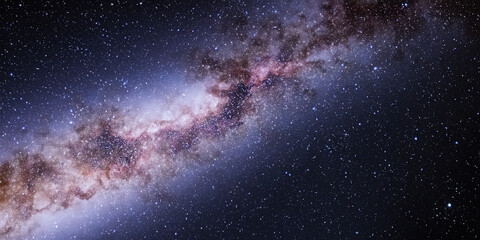 Fototapeta premium Starry Space Background With Stars, Nebula, Cosmos