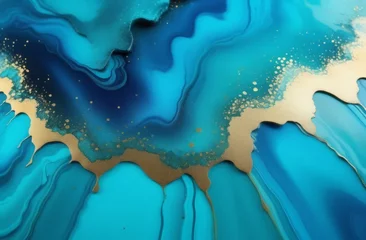 Poster blue background