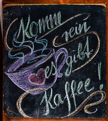 Komm rein, es gibt Kaffee