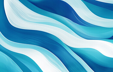 Blue Silk Wave Art: Abstract background with smooth waves, soft texture, and artistic design in shades of blue, creating a flowing and captivating illustration