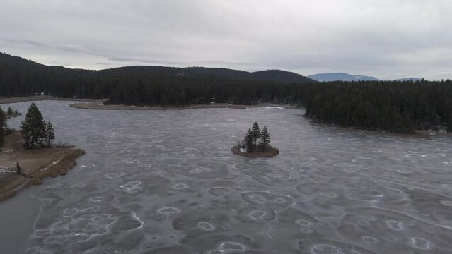 Frozen Patterns: Winter at McQueen Lake