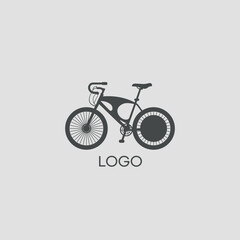 Logo sport bike. Cycling. A two-wheeled vehicle. A means of transportation. Public transportation. Bicycle.