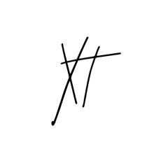 A hand-drawn signature logo design template	