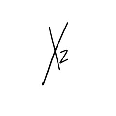 A hand-drawn signature logo design template	