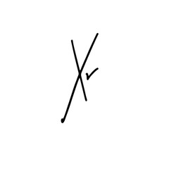 A hand-drawn signature logo design template	
