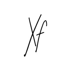 A hand-drawn signature logo design template	