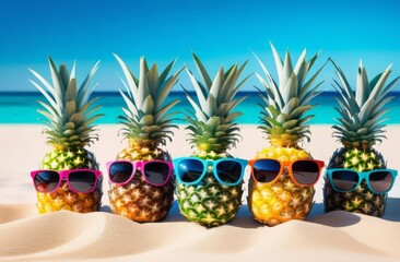 pineapple on a beach