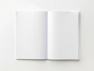 Blank pages on a white background