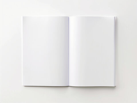 Blank pages on a white background