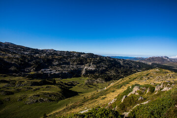 Naklejka premium Summer landscape in the mountains of Navarra, Pyrenees, Spain