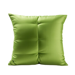 Green pillow on transparent background