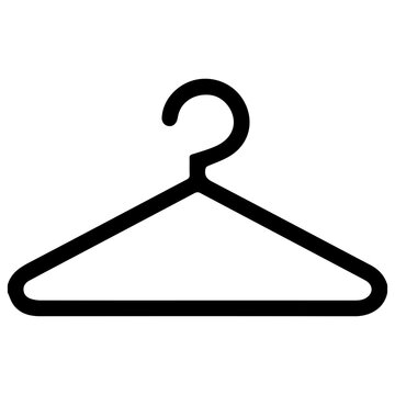 coat hanger icon black outline.
