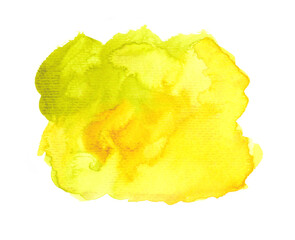 Yellow green watercolor stain, paint wash, invitation decor
