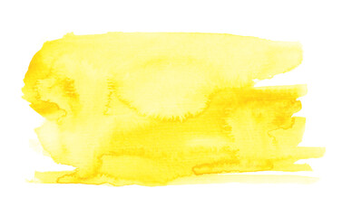 Yellow watercolor stain, bright paint texture, invitation background