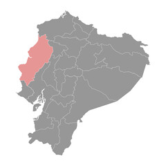 Manabi Province map, administrative division of Ecuador. Vector illustration.