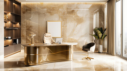 Stylish elegant luxury interior office design