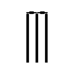 cricet wickets vector illustration isolated on white background