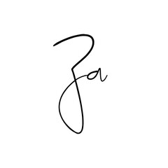 A hand-drawn signature logo design template	