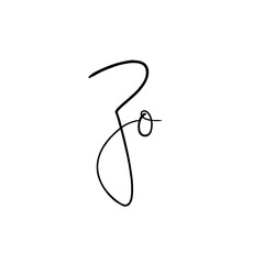 A hand-drawn signature logo design template	