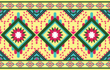Ethnic Pattern. Ethnic India geometric pattern oriental style for tile and textile decoration.