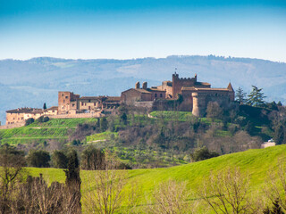 Itala, Toscana, il paese di Certaldo alto. - 741360224