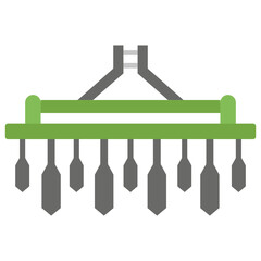 Cultivator flat vector icon