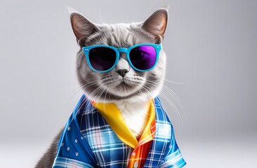 Fototapeta premium cat with sunglasses