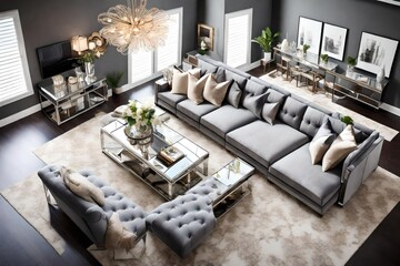 luxury room with modern sofa