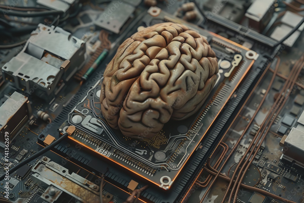 Poster ai brain chip ai devops. artificial intelligence pll mind edge computing axon. semiconductor neural 