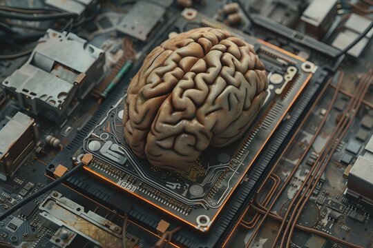AI Brain Chip ai devops. Artificial Intelligence pll mind edge computing axon. Semiconductor neural computation circuit board dbr