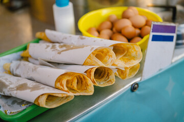 Fried food with sticks, Thai style food, Thailand street food ,Bangkok