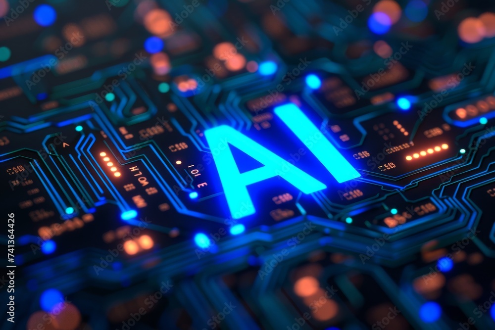 Poster ai brain chip ram timing. artificial intelligence self reflection mind dmn axon. semiconductor ii vi