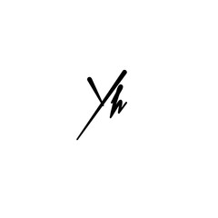 A hand-drawn signature logo design template	