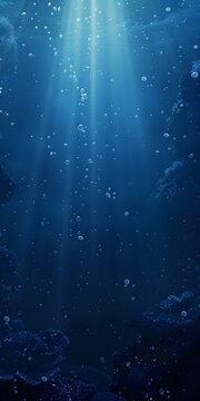 Minimalist Deep Sea Abyss Gradient Phone Background. Concept Minimalist Design, Deep Sea Abyss, Gradient Background, Phone Wallpaper