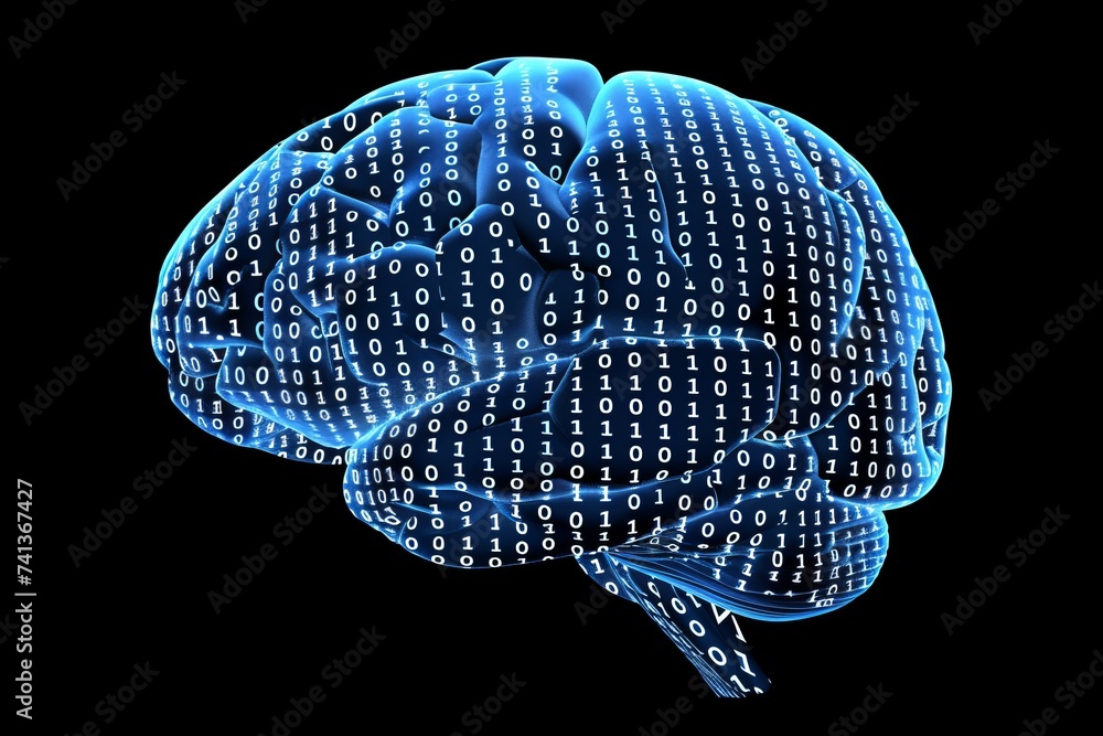 Poster ai brain chip neurotransmitter effects. artificial intelligence ai projects mind mental growth axon.