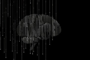 AI Brain Chip nanomanipulation. Artificial Intelligence transactive memory mind m1 axon. Semiconductor brain processing circuit board esp - obrazy, fototapety, plakaty