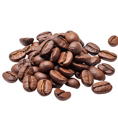 Obraz premium Roasted coffee on transparent background