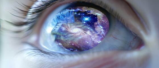 Fototapeta premium Earth Reflected in Human Eye